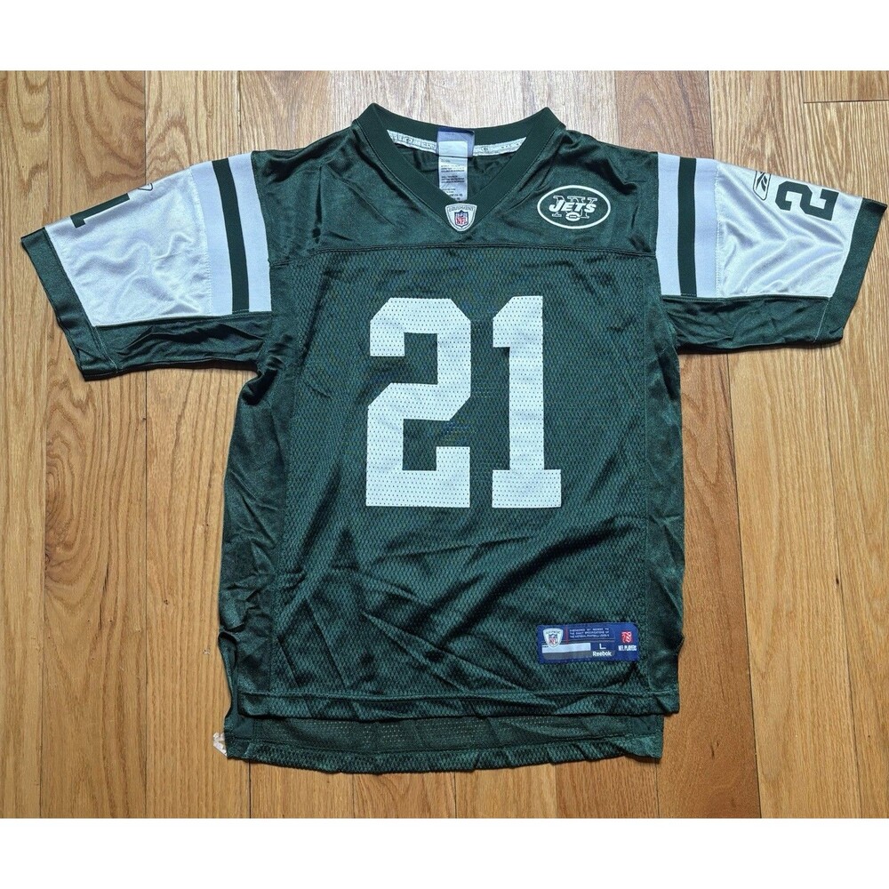 New York Jets Jersey Youth Boys L Green NFL Football Tomlinson 21 Player Reebok